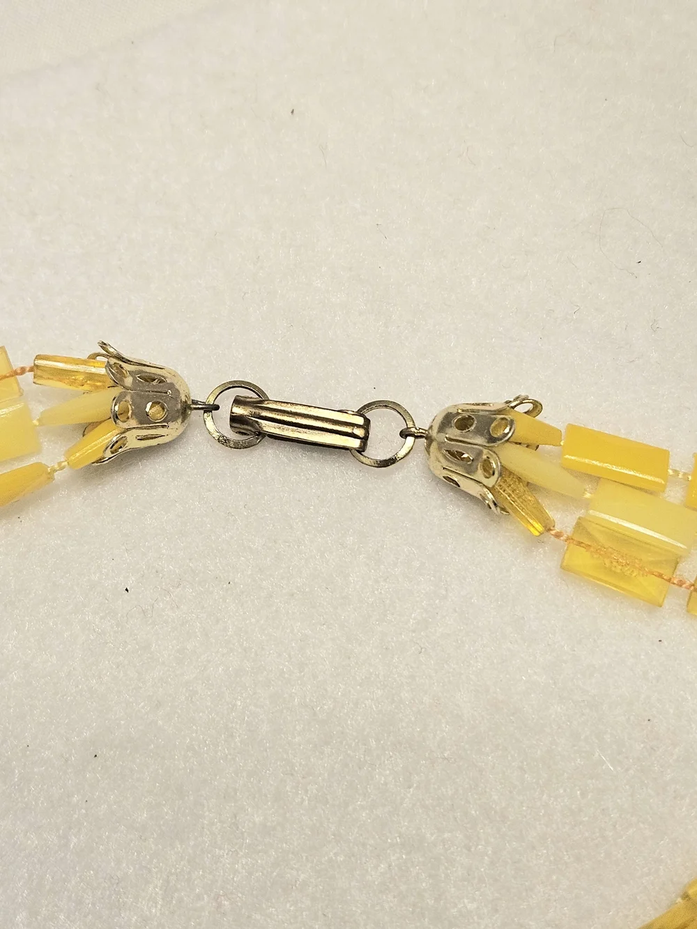 Vintage 1960s Mod MultiStrand Lucite Bead Necklace Vibrant Orange & Butterscotch